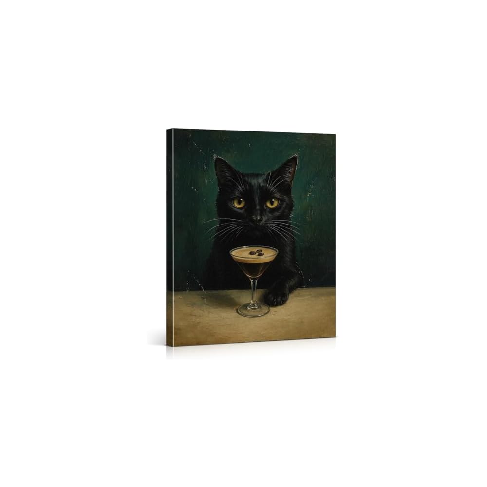 Cat Tarot Wall Decor Gift For Cat Lovers Halloween Bathroom And Bedroom Decor Poster Suitable For Home Living Room And Bedroom, 8x10 Inch