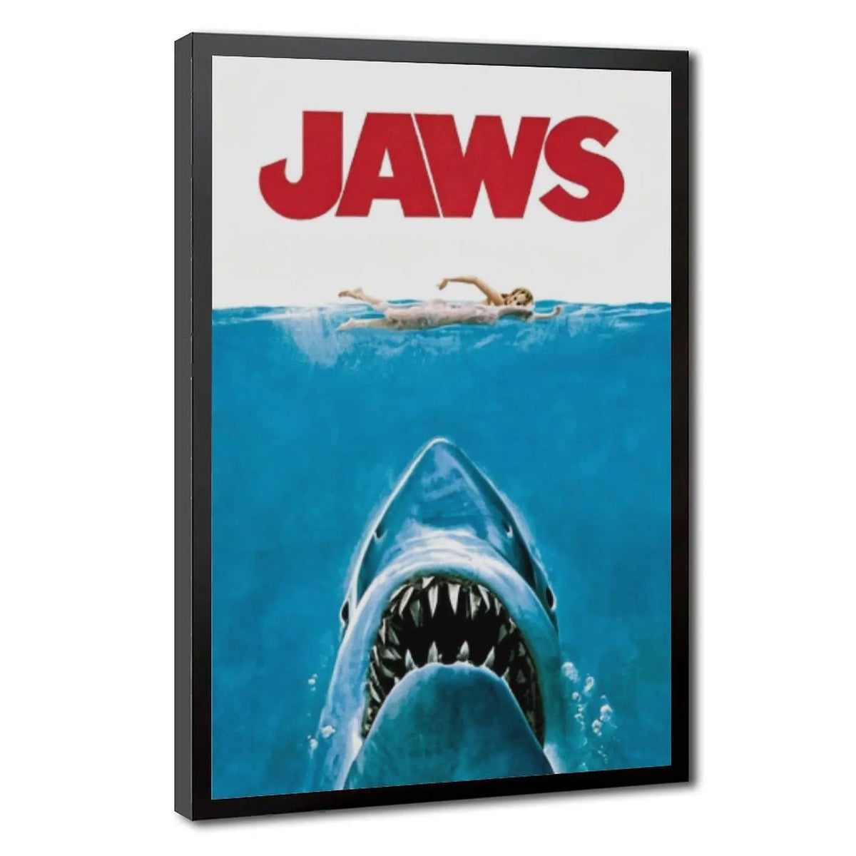 Vintage Jaws Movie Poster - Steven Spielberg Classic Thriller Film Print, Retro Cinema Wall Art with Retro Look, Minimalist Giant Sea Creature Photo, Frame-Ready Home Decor for Beach House Room Interior Decoration Supplies