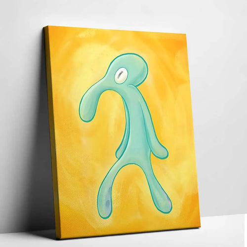 Bold And Brash Squidward Canvas Modern Poster Art Yellow Canvas Art Home Decor Wall Art Eco-Friendly Fade-Resistant Waterproof UV-Protected Vibrant Colors - Decoration